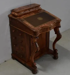 Pamono English Walnut Davenport Secretaire, 1800s New