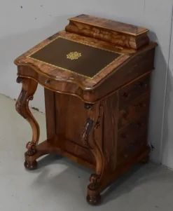 Pamono English Walnut Davenport Secretaire, 1800s New