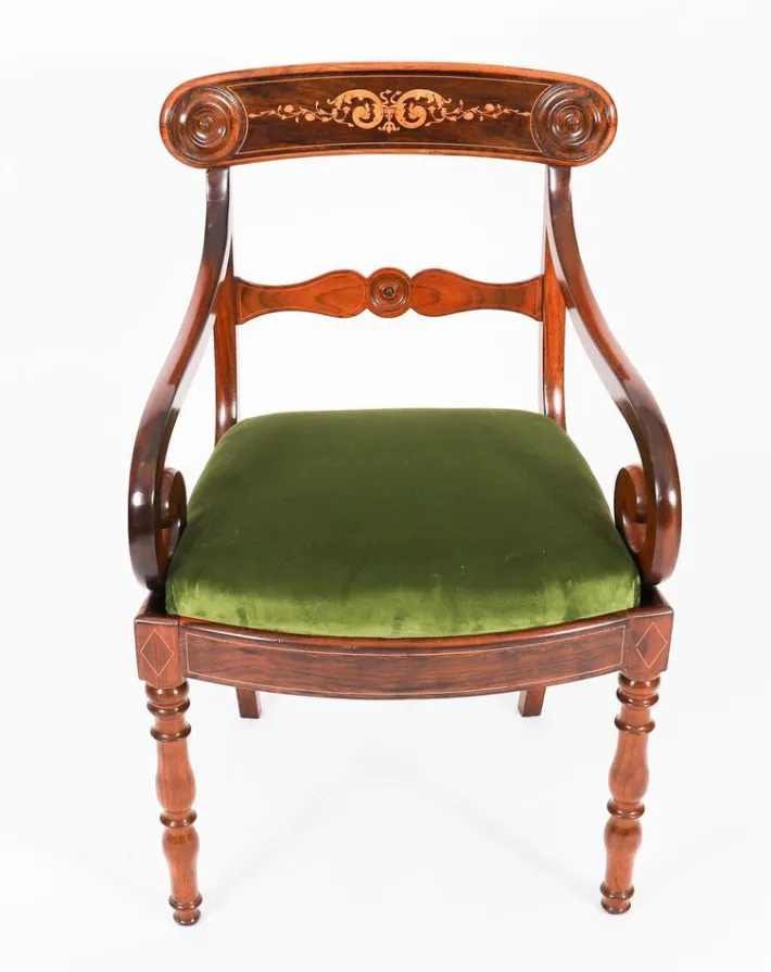 Pamono English William IV Barback Dining Chairs, 1830s, Set of 8 Clearance