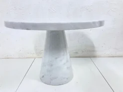 Pamono Eros Side Table in White Marble by Angelo Mangiarotti, 1970s Sale