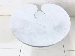 Pamono Eros Side Table in White Marble by Angelo Mangiarotti, 1970s Sale