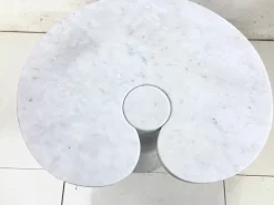 Pamono Eros Side Table in White Marble by Angelo Mangiarotti, 1970s Sale