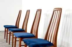 Pamono Eva Dining Chairs by Niels Koefoed for Koefoeds Møbelfabrik, 1960s, Set of 4 New