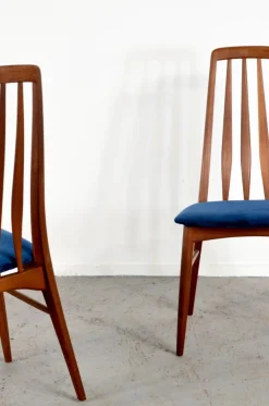 Pamono Eva Dining Chairs by Niels Koefoed for Koefoeds Møbelfabrik, 1960s, Set of 4 New