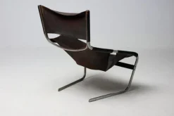 Pamono F444 Lounge Chair in Black Leather by Pierre Paulin for Artifort, 1965 Best
