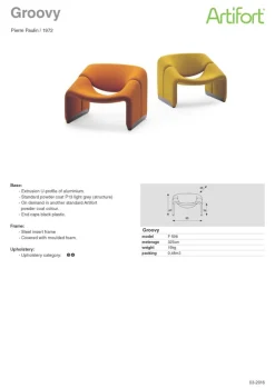 Pamono F598 Orange Groovy Chair by Pierre Paulin for Artifort Outlet