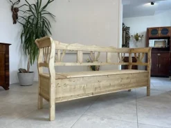 Pamono Farm Bench in Natural Wood New