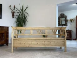 Pamono Farm Bench in Natural Wood New