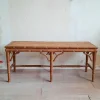 Pamono Faux Bamboo & Rattan Bench, 1980s