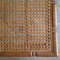 Pamono Faux Bamboo & Rattan Bench, 1980s