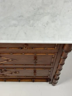 Pamono Faux Bamboo Commode with Mirror, 1890s Online