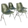 Pamono Fiberglass DSS Stacking Chairs by Ray & Charles Eames for Herman Miller, 1950s, Set of 4 Hot