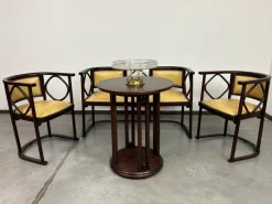 Pamono Fledermaus Seating Group by Josef Hoffmann for Jacob Josef Kohn, 1905, Set of 8 Hot
