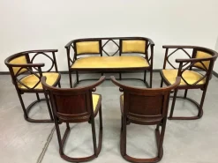 Pamono Fledermaus Seating Group by Josef Hoffmann for Jacob Josef Kohn, 1905, Set of 8 Hot