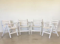 Pamono Folding Armchairs by Reguitti, 1980s, Set of 4 New
