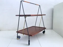 Pamono Folding Serving Trolley in Teak from Ilse Möbel, 1960s Online