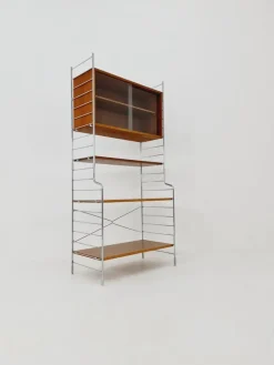 Pamono Free Standing String Shelf-System with Cabinet in Teak from WHB Germany, 1950s Discount