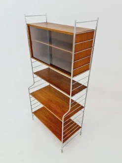 Pamono Free Standing String Shelf-System with Cabinet in Teak from WHB Germany, 1950s Discount