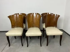 Pamono French Art Deco Dining Chairs, 1930s, Set of 6 New