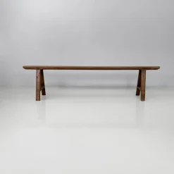 Pamono French Art Deco Narrow Wood Bench, 1930s Clearance
