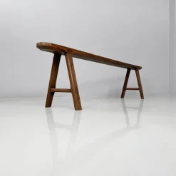 Pamono French Art Deco Narrow Wood Bench, 1930s Clearance