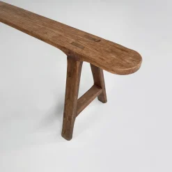 Pamono French Art Deco Narrow Wood Bench, 1930s Clearance