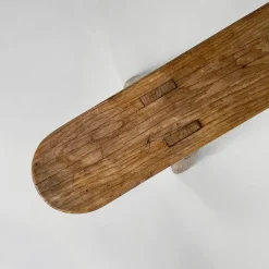 Pamono French Art Deco Narrow Wood Bench, 1930s Clearance