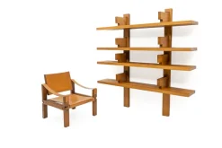 Pamono French B17 Bookshelf by Pierre Chapo, 1970s Hot