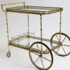 Pamono French Brass Bar Cart from Maison Baguès, 1950s New