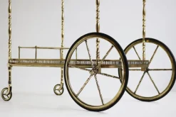 Pamono French Brass Bar Cart from Maison Baguès, 1950s New