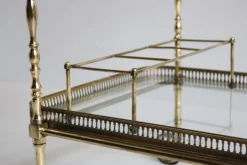 Pamono French Brass Bar Cart from Maison Baguès, 1950s New