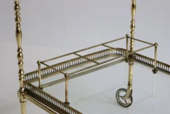 Pamono French Brass Bar Cart from Maison Baguès, 1950s New
