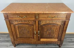 Pamono French Buffet in Oak with Marble Top New