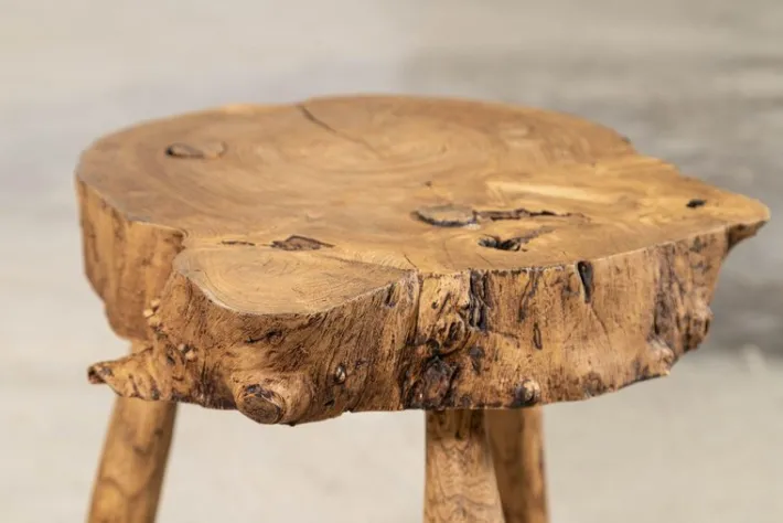 Pamono French Elm Side Table, 1900 New