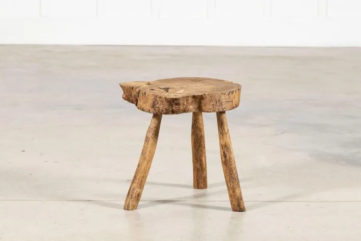 Pamono French Elm Side Table, 1900 New