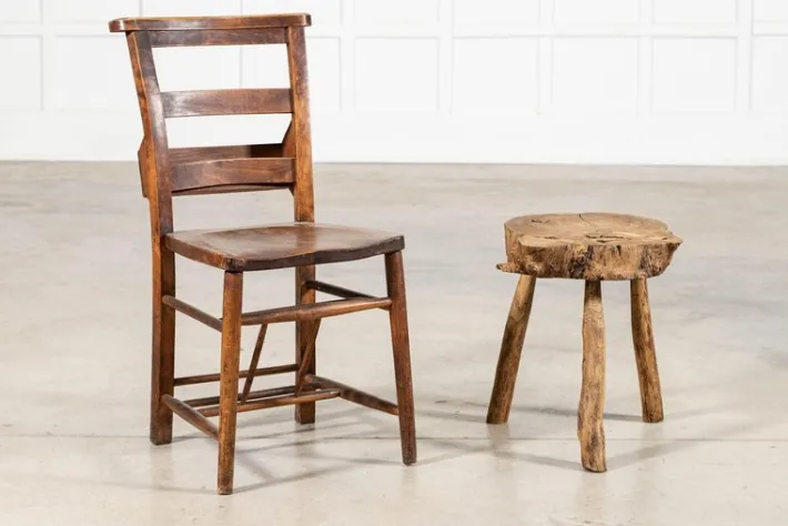 Pamono French Elm Side Table, 1900 New