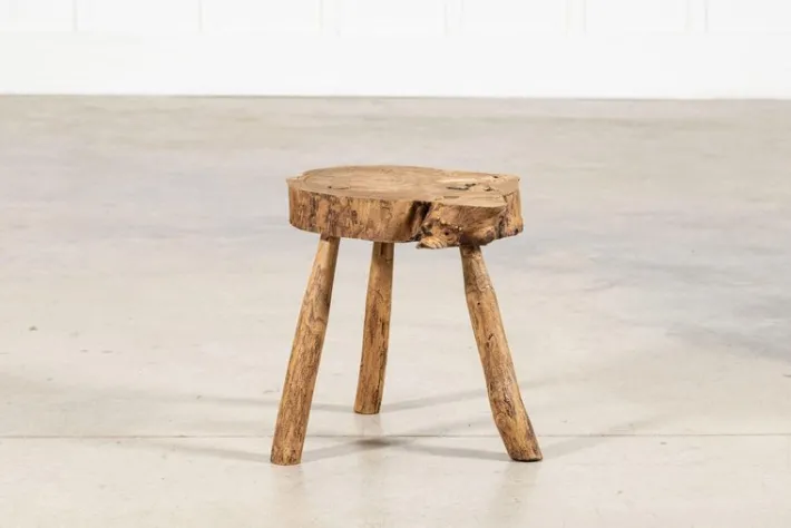 Pamono French Elm Side Table, 1900 New