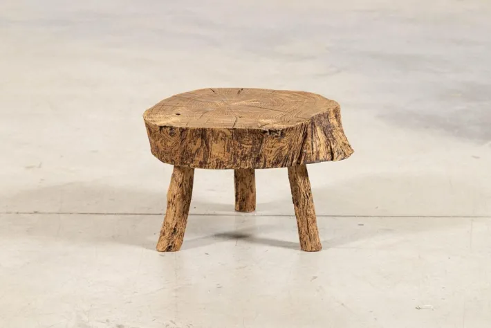 Pamono French Elm Side Table, 1900s Clearance