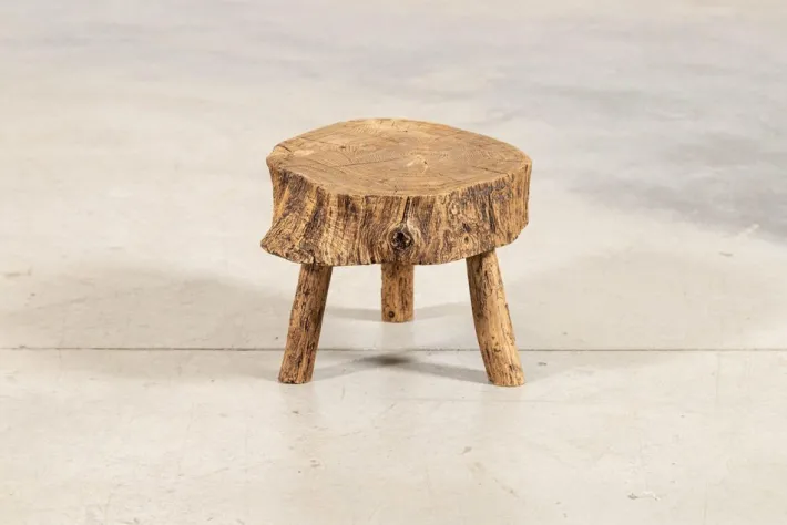 Pamono French Elm Side Table, 1900s Clearance