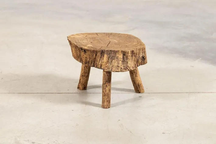 Pamono French Elm Side Table, 1900s Clearance