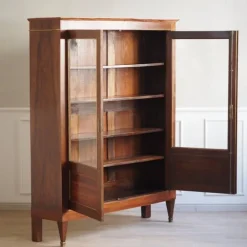 Pamono French Empire Showcase with Brass, 1850s Clearance