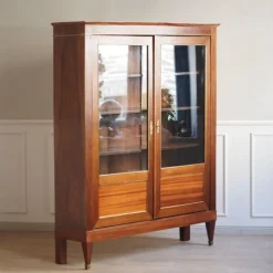 Pamono French Empire Showcase with Brass, 1850s Clearance
