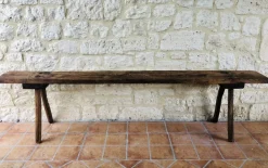 Pamono French Farmhouse Bench, 1940s Hot