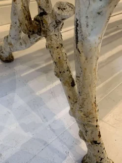 Pamono French Faux Bois Cast Iron Garden Bench, 1990s Hot