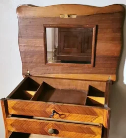 Pamono French Louis Philippe Style Dressing Table with Mirror and Drawers, 1870 Clearance