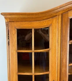 Pamono French Louis XIV Style Oak Display Bookcase New