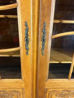 Pamono French Louis XIV Style Oak Display Bookcase New