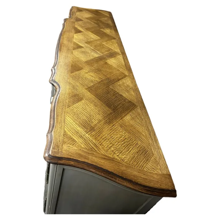 Pamono French Oak Breakfront Buffet, Early 20th Century