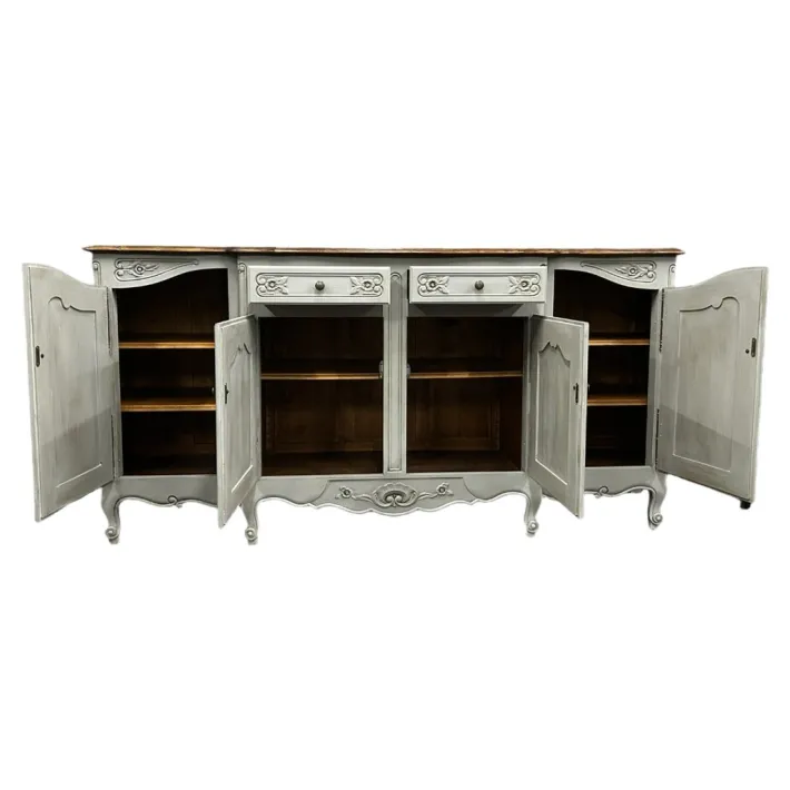 Pamono French Oak Breakfront Buffet, Early 20th Century