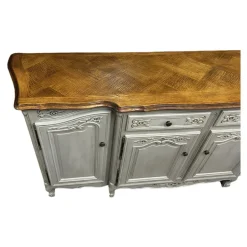 Pamono French Oak Breakfront Buffet, Early 20th Century